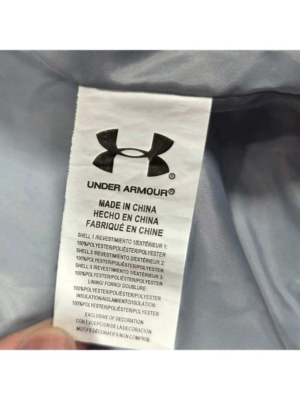 Under Armour Jacket Boys Youth Large Gray UA Tuckerman Lightweight Puffer Coat